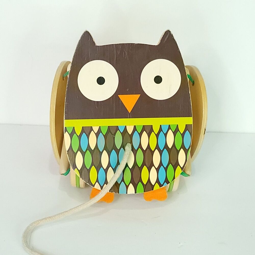 Owl Toy Pull Along Skip Hop Treetop Friends Flapping Wooden Toddler Moving